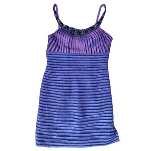 Esha Purple Embellished Beaded Dress